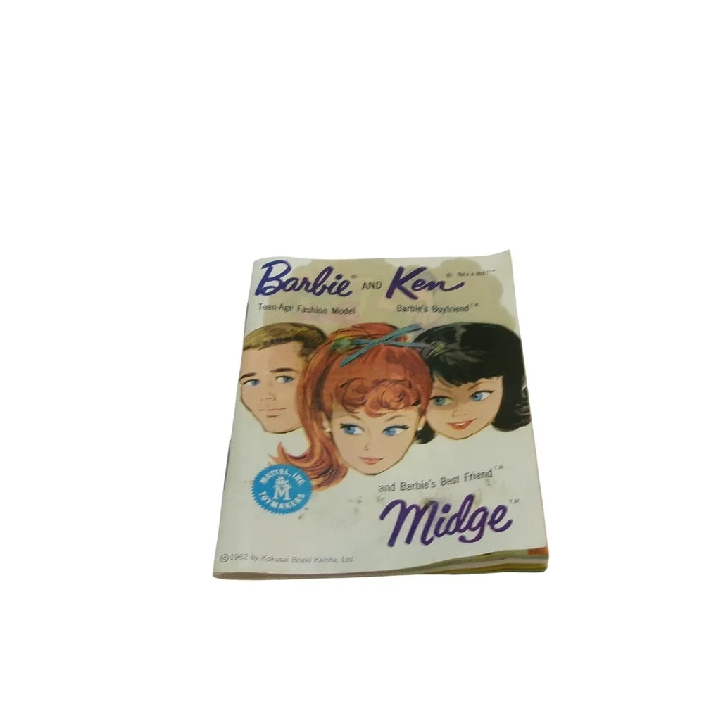 Vintage 1962 Mattel Midge Doll Barbie Best Friend Brunette Original Box
